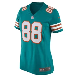 Women's Nike Mike Gesicki Aqua Miami Dolphins Alternate Game Jersey -Nike Clothing store 5412263 ALT2