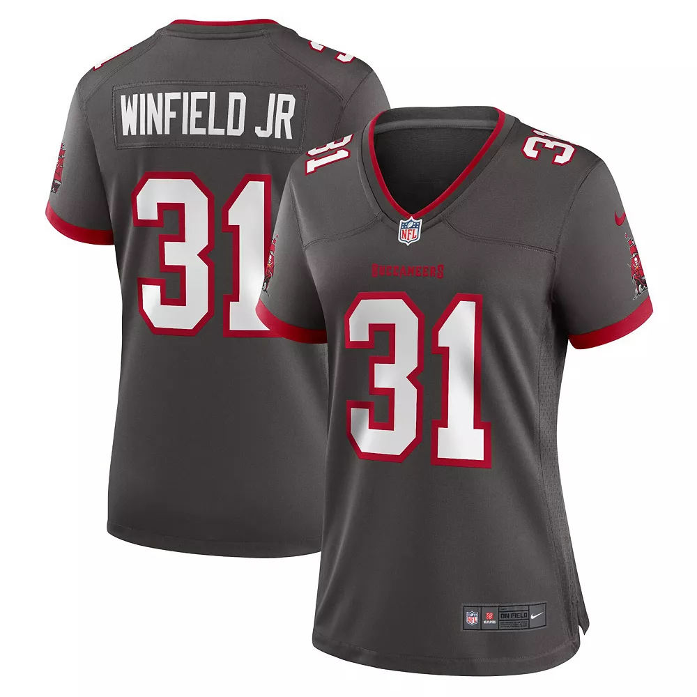 Women's Nike Antoine Winfield Jr. Pewter Tampa Bay Buccaneers Game Jersey 2 Women's Nike Antoine Winfield Jr. Pewter Tampa Bay Buccaneers Game Jersey - Image 2