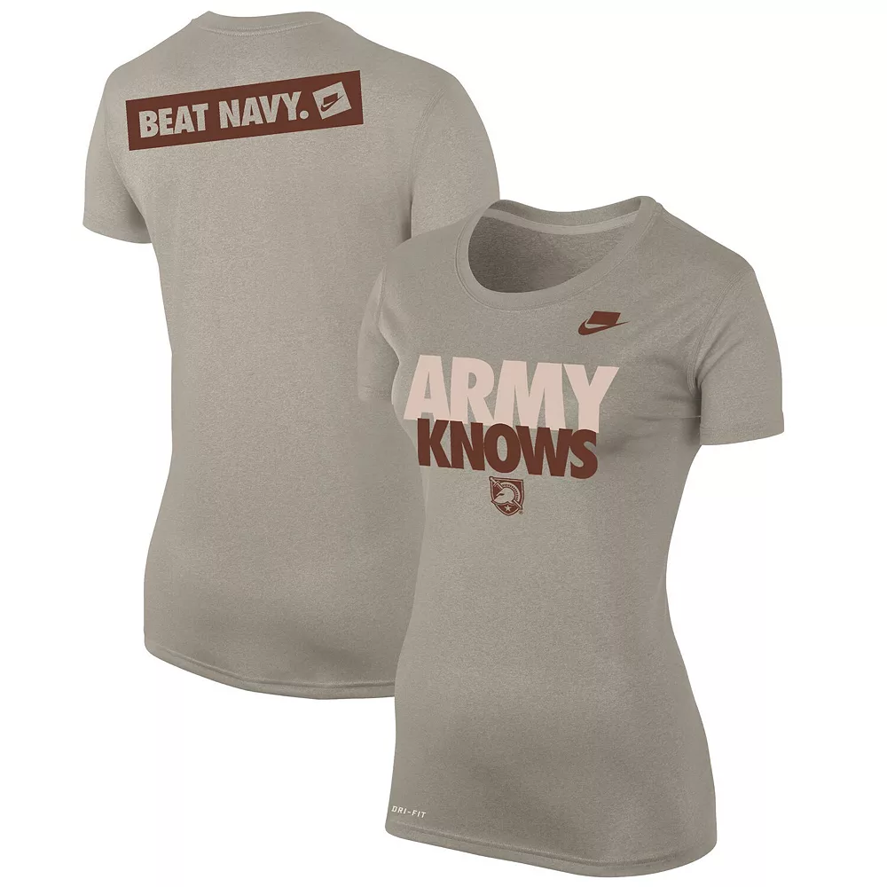 Women's Nike Light Brown Army Black Knights Rivalry Army Knows T-Shirt 1 Women's Nike Light Brown Army Black Knights Rivalry Army Knows T-Shirt