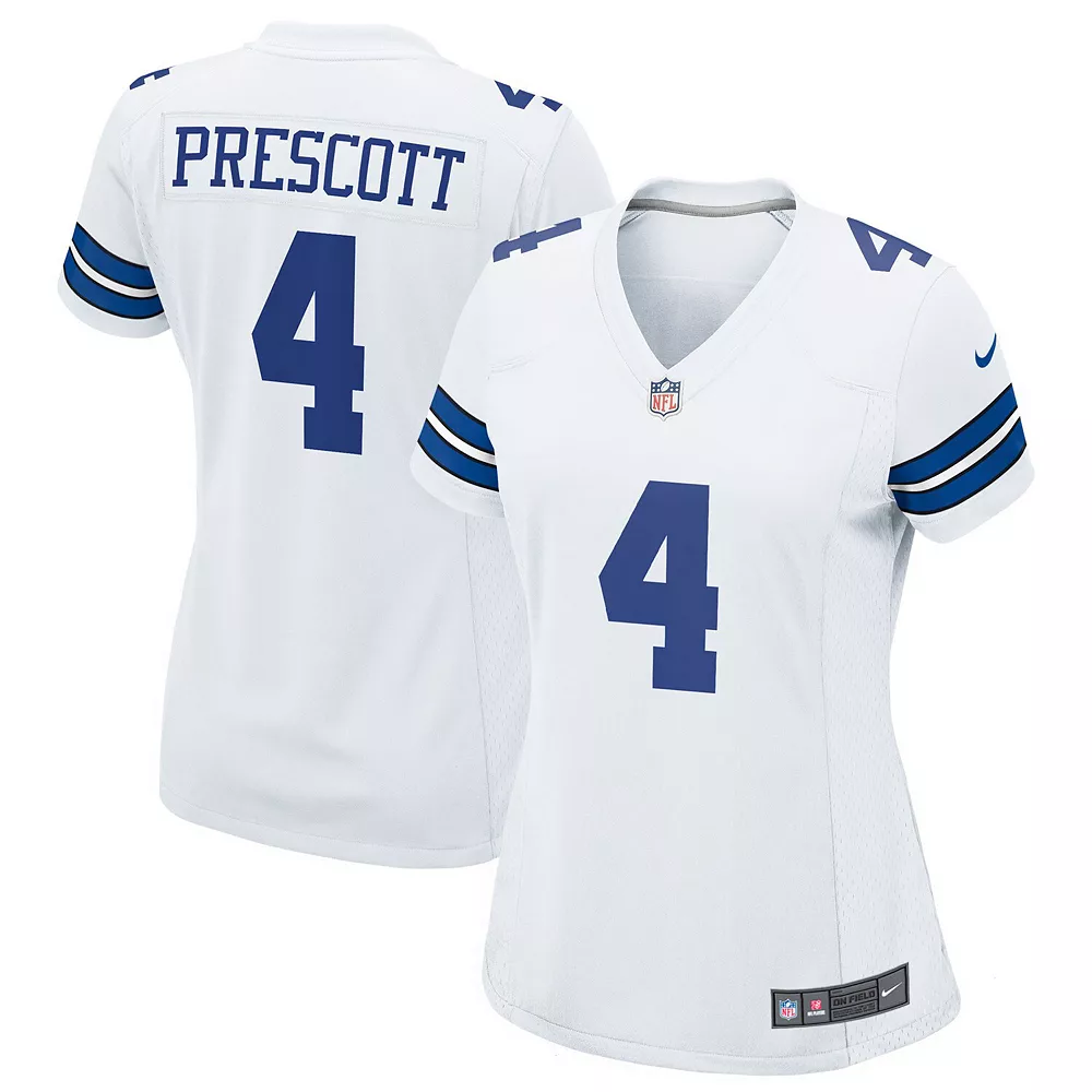 Women's Nike Dak Prescott White Dallas Cowboys Team Game Jersey 2 Women's Nike Dak Prescott White Dallas Cowboys Team Game Jersey - Image 2