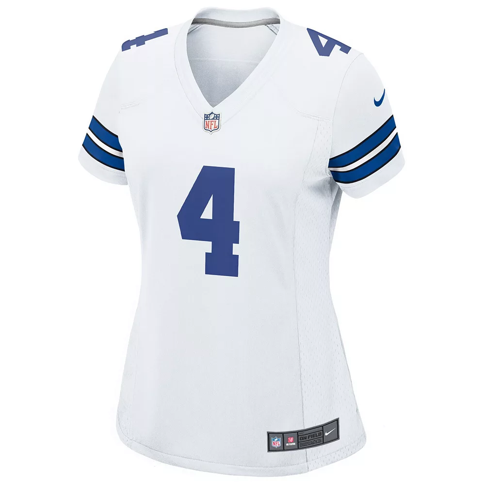 Women's Nike Dak Prescott White Dallas Cowboys Team Game Jersey 3 Women's Nike Dak Prescott White Dallas Cowboys Team Game Jersey - Image 3