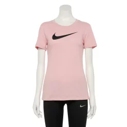 Women's Nike Dry Training Tee -Nike Clothing store 5475849 Pink Glaze Black