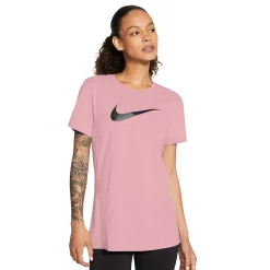 Women's Nike Dry Training Tee -Nike Clothing store 5475849 Pink Glaze Violet