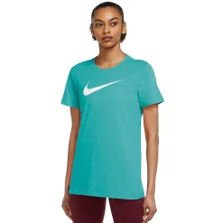 Women's Nike Dry Training Tee -Nike Clothing store 5475849 Washed Teal