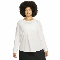 Plus Size Nike Sportswear Essential Long-Sleeve Tee -Nike Clothing store 5580957 White