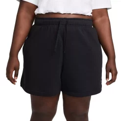 Plus Size Nike Club Fleece Shorts -Nike Clothing store 5580967 Black