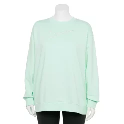 Plus Size Nike Dri-FIT Get Fit Crewneck Sweatshirt -Nike Clothing store 5580982 Mint Foam