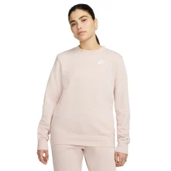 Women's Nike Sportswear Club Fleece Crewneck Sweatshirt 14 Women's Nike Sportswear Club Fleece Crewneck Sweatshirt -Nike Clothing store 5583219 Pink Oxford