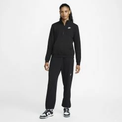Women's Nike Sportswear Club Fleece Quarter-Zip Sweatshirt -Nike Clothing store 5583716 ALT2