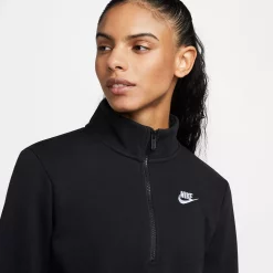 Women's Nike Sportswear Club Fleece Quarter-Zip Sweatshirt -Nike Clothing store 5583716 ALT3