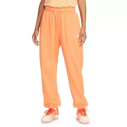 Women's Nike Sportswear Oversized Club Fleece Sweatpants -Nike Clothing store 5583721 Orange Heather