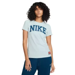 Women's Nike Sportswear Graphic Tee -Nike Clothing store 5584534 Pure Platinum Blue
