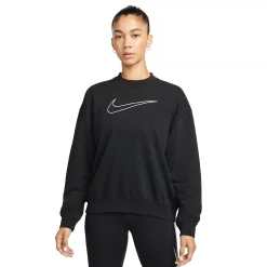 Women's Nike Dri-FIT Get Fit Crewneck Sweatshirt -Nike Clothing store 5584747 Black