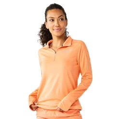 Women's Nike Dri-FIT Half-Zip Pullover 17 Women's Nike Dri-FIT Half-Zip Pullover -Nike Clothing store 5585421 Orange Trance
