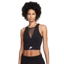 Women's Nike Sportswear Crop Dance Tank -Nike Clothing store 5585640 Black