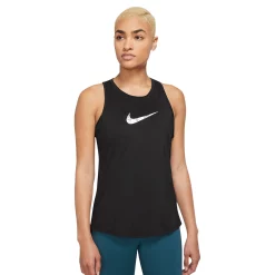 Women's Nike Dri-FIT One Graphic Tank -Nike Clothing store 5585654 Black White