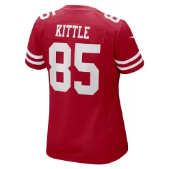 Women's Nike George Kittle Scarlet San Francisco 49ers 75th Anniversary Game Player Jersey -Nike Clothing store 5628881 ALT3