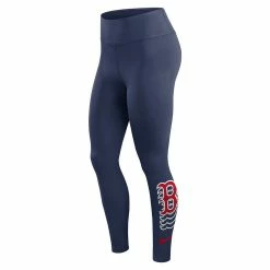 Women's Nike Navy Boston Red Sox Logo Fade Performance 7/8 Length Leggings -Nike Clothing store 5631966 ALT2