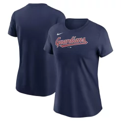 Women's Nike Navy Cleveland Guardians Wordmark T-Shirt