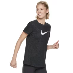 Women's Nike Dry Training Tee -Nike Clothing store 5637897 Black White