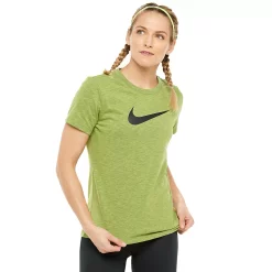 Women's Nike Dry Training Tee -Nike Clothing store 5637897 Pear Black