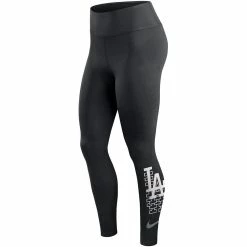 Women's Nike Black Los Angeles Dodgers Logo Fade Performance 7/8 Length Leggings -Nike Clothing store 5646168 ALT2