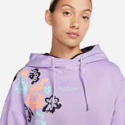 Women's Nike Therma-FIT Crop Printed Hoodie -Nike Clothing store 5667887 ALT3