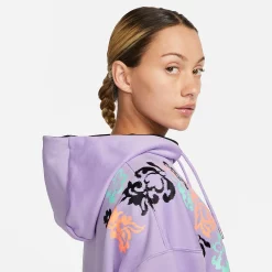 Women's Nike Therma-FIT Crop Printed Hoodie -Nike Clothing store 5667887 ALT4