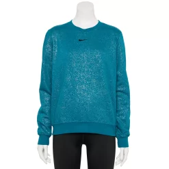 Women's Nike Sportswear Club Fleece Crewneck Sweatshirt -Nike Clothing store 5675474 Bright Spruce