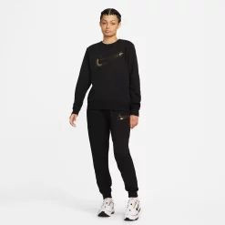 Women's Nike Sportswear Club Fleece Logo Crewneck Sweatshirt -Nike Clothing store 5675729 ALT2