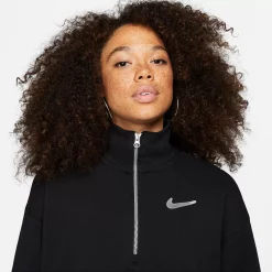 Women's Nike Sportswear Swoosh Quarter-Zip Fleece Top 12 Women's Nike Sportswear Swoosh Quarter-Zip Fleece Top -Nike Clothing store 5675946 ALT2