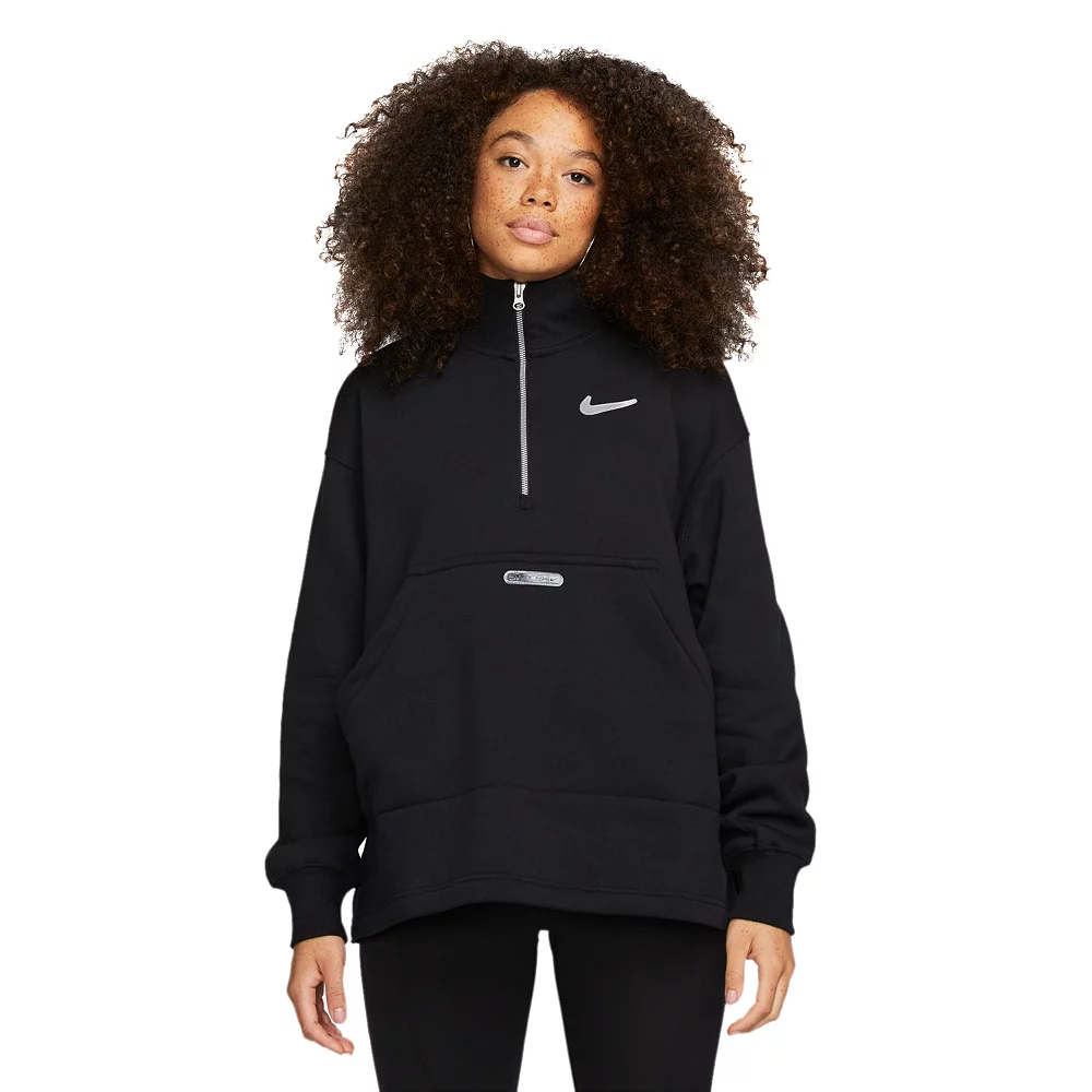 Women's Nike Sportswear Swoosh Quarter-Zip Fleece Top 2 Women's Nike Sportswear Swoosh Quarter-Zip Fleece Top - Image 2