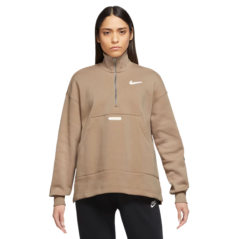 Women's Nike Sportswear Swoosh Quarter-Zip Fleece Top 1 Women's Nike Sportswear Swoosh Quarter-Zip Fleece Top