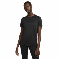 Women's Nike Dri-FIT Tee -Nike Clothing store 5676400 Black White