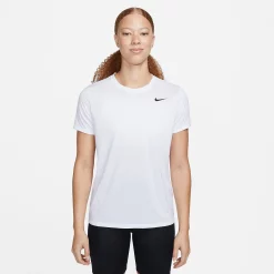 Women's Nike Dri-FIT Tee -Nike Clothing store 5676400 White Black