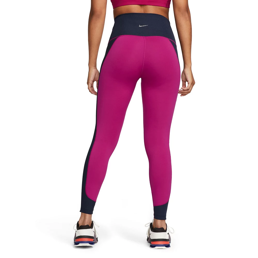 Women's Nike Yoga Dri-FIT Ribbed Panel High-Waisted 7/8 Leggings 4 Women's Nike Yoga Dri-FIT Ribbed Panel High-Waisted 7/8 Leggings - Image 4