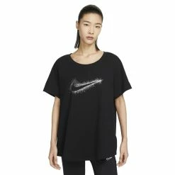 Plus Size Nike Swoosh Galaxy Graphic Tee -Nike Clothing store 5678151 Black
