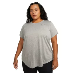 Plus Size Nike Dri-FIT Tee -Nike Clothing store 5678218 Tumbled Gray