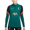 Women's Nike Teal Liverpool Strike Drill Raglan Quarter-Zip Performance Top