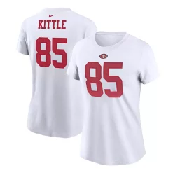 Women's Nike George Kittle White San Francisco 49ers Player Name & Number T-Shirt