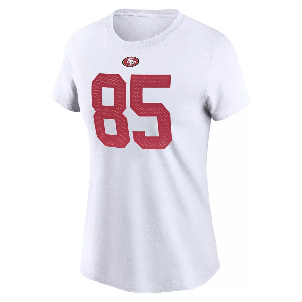 Women's Nike George Kittle White San Francisco 49ers Player Name & Number T-Shirt 3 Women's Nike George Kittle White San Francisco 49ers Player Name & Number T-Shirt - Image 3