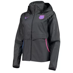 Women's Nike Black Barcelona AWF Raglan Full-Zip Jacket -Nike Clothing store 5681520 ALT2