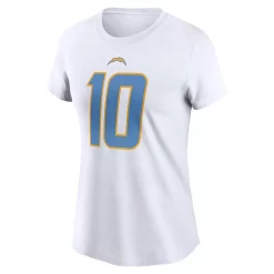 Women's Nike Justin Herbert White Los Angeles Chargers Player Name & Number T-Shirt -Nike Clothing store 5682946 ALT2