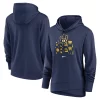 Women's Nike Navy Milwaukee Brewers Diamond Knockout Performance Pullover Hoodie