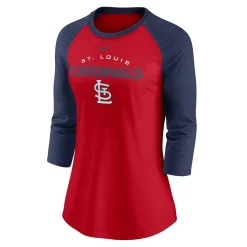 Women's Nike Red/Navy St. Louis Cardinals Modern Baseball Arch Tri-Blend Raglan 3/4-Sleeve T-Shirt -Nike Clothing store 5694214 ALT2