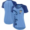 Women's Nike Light Blue/Heathered Royal Chicago Cubs 1978 Cooperstown Collection Rewind Raglan T-Shirt