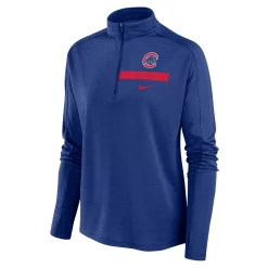 Women's Nike Royal Chicago Cubs Primetime Local Touch Pacer Quarter-Zip Top -Nike Clothing store 5695137 ALT2