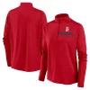 Women's Nike Red St. Louis Cardinals Primetime Local Touch Pacer Quarter-Zip Top