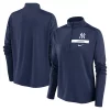 Women's Nike Navy New York Yankees Primetime Local Touch Pacer Quarter-Zip Top