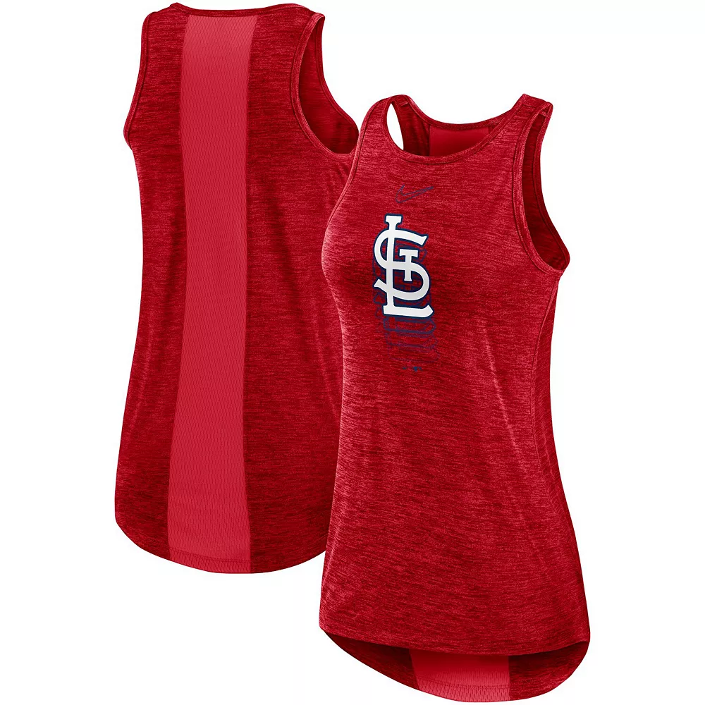 Women's Nike Red St. Louis Cardinals Logo Fade High Neck Performance Tank Top 2 Women's Nike Red St. Louis Cardinals Logo Fade High Neck Performance Tank Top - Image 2